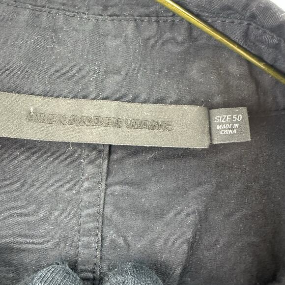 Alexander wang Elongated Black Cotton Blend Shirt, Oversized Fit, Sz L, 26x37 - Picture 5 of 13